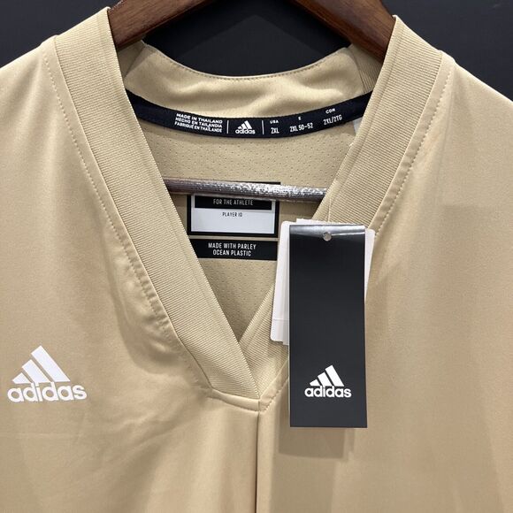 Adidas Shirt Women’s Short Sleeve Polo Sz XL Color Beige NWT - Picture 2 of 7